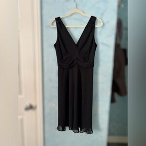 Nine West Vintage classic black silk dress